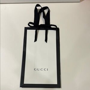 Gucci Black and White Gift Bag
